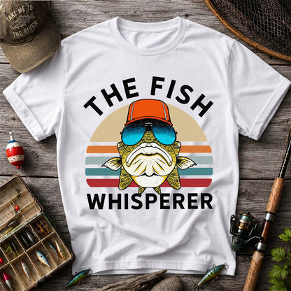 The Fish Whisperer Bass in Sunglasses Funny Fishing T-Shirt