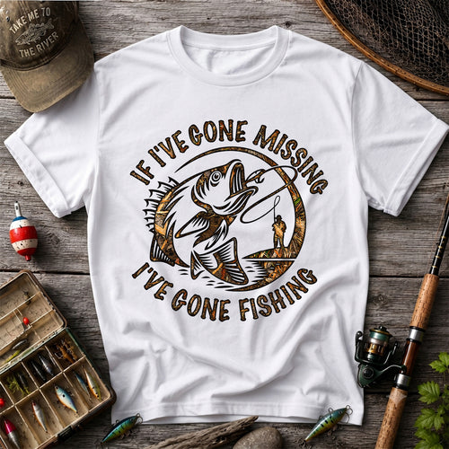 If I've Gone Missing I've Gone Fishing Bass Graphic T-Shirt