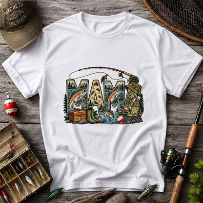 Mama Rainbow Trout Fly Fishing Vintage Graphic T-Shirt