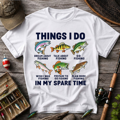 Colorful Fish Fishing Hobby Graphic T-Shirt