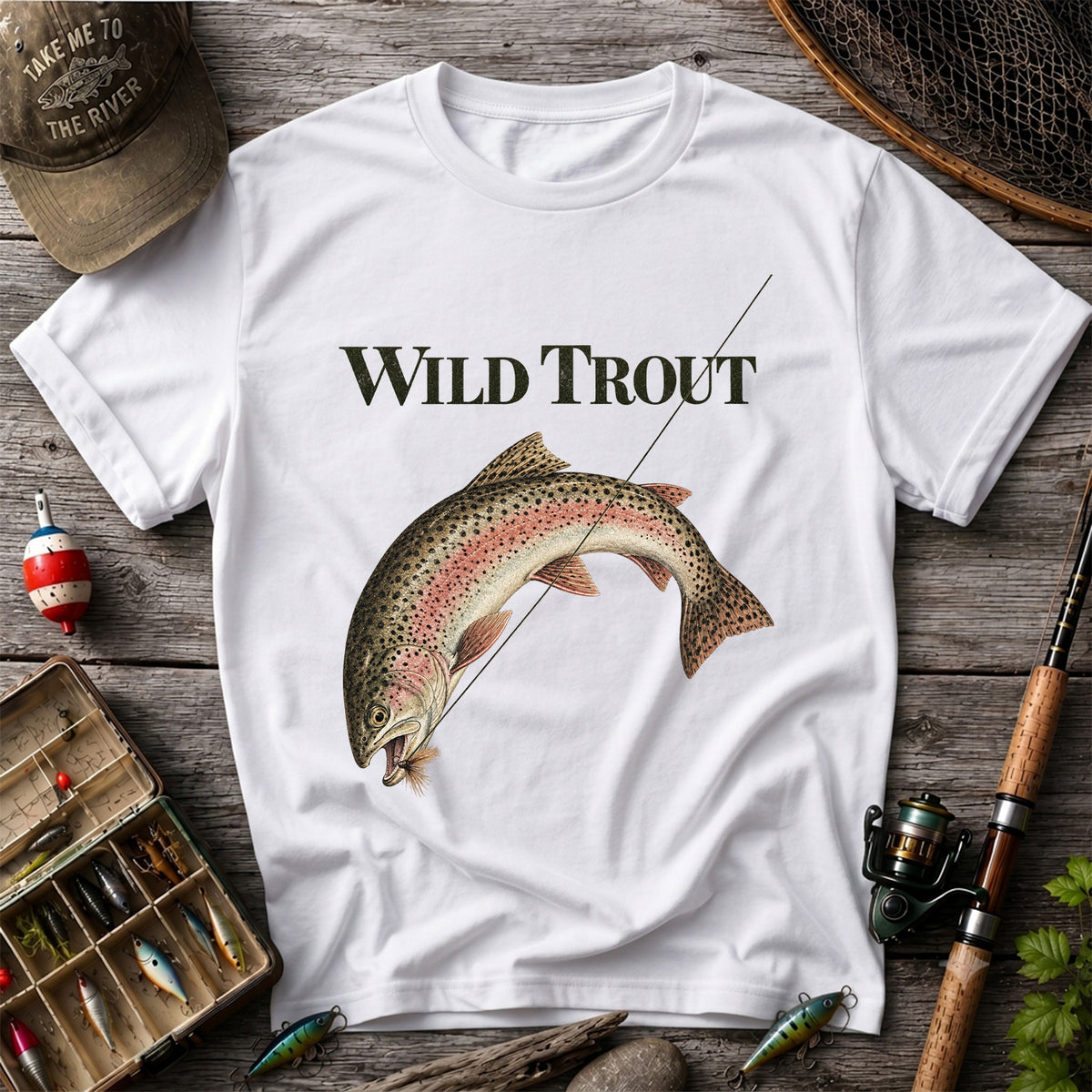 Wild Trout Rainbow Trout Fishing Graphic T-Shirt