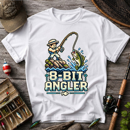 8-Bit Angler Pixel Art Bass Fishing Graphic T-Shirt