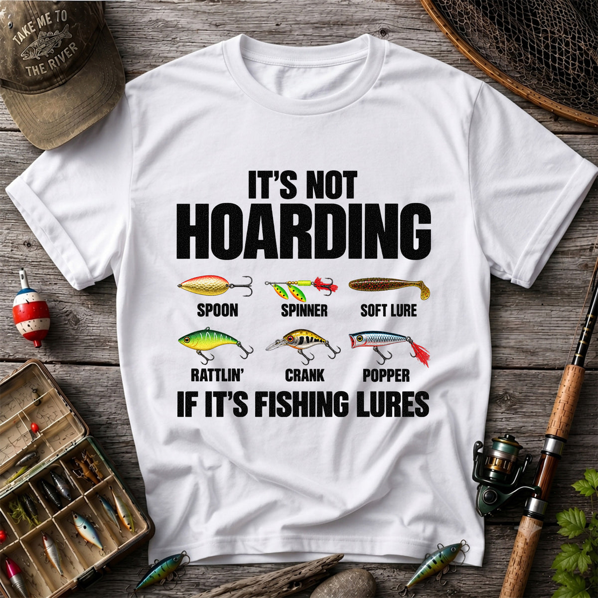 Fishing Lures and Tackle Humor Graphic T-Shirt
