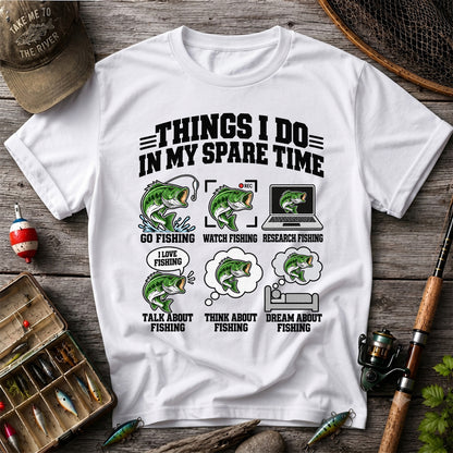 Things I Do in My Spare Time Funny Bass Fishing T-Shirt