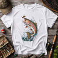 Rainbow Trout Leaping for a Fly Fishing Graphic T-Shirt
