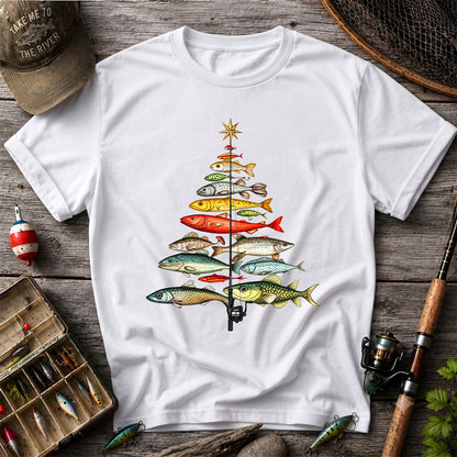 Vintage Fish Collection Fishing Rod Graphic T-Shirt