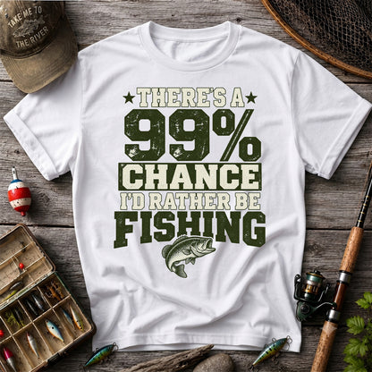 Ninety Nine Percent Fishing Graphic T-Shirt