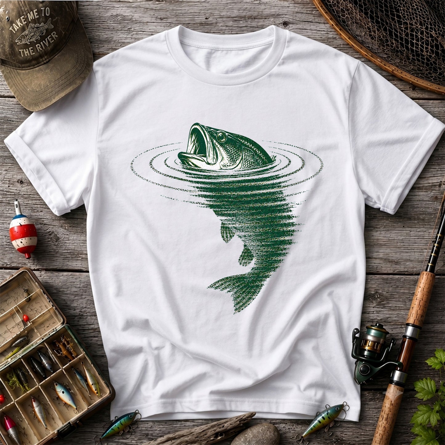 Largemouth Bass Fishing T-Shirt Vintage Bass Fishing Tee