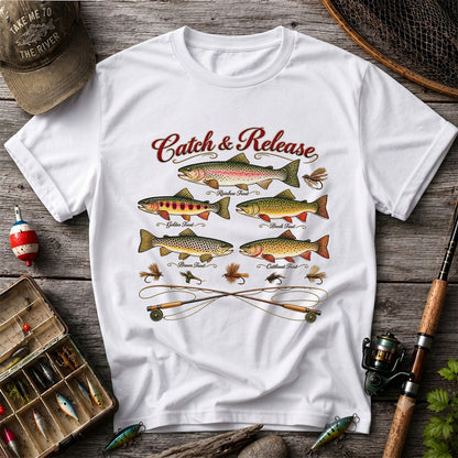 Catch & Release Trout Species Fly Fishing Graphic T-Shirt