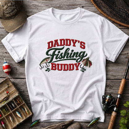 Daddy's Fishing Buddy Funny Fishing Graphic T-Shirt