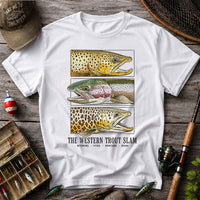 The Western Trout Slam Wyoming Utah Montana Idaho Fishing T-Shirt