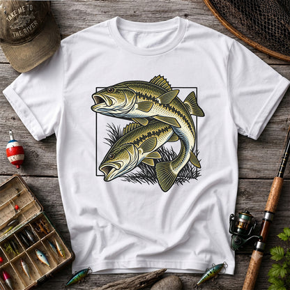 Vintage Bass Fishing Graphic T-Shirt