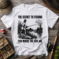 The Secret to Fishing Fish Where the Fish Are Graphic T-Shirt