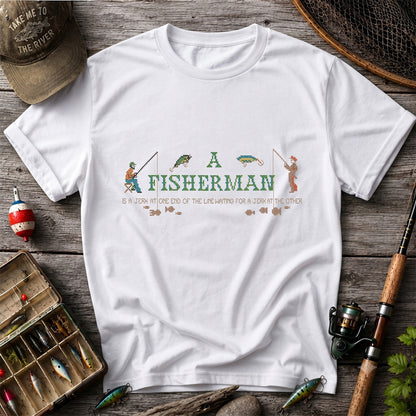 A Fisherman Jerk at Both Ends Funny Fishing T-Shirt