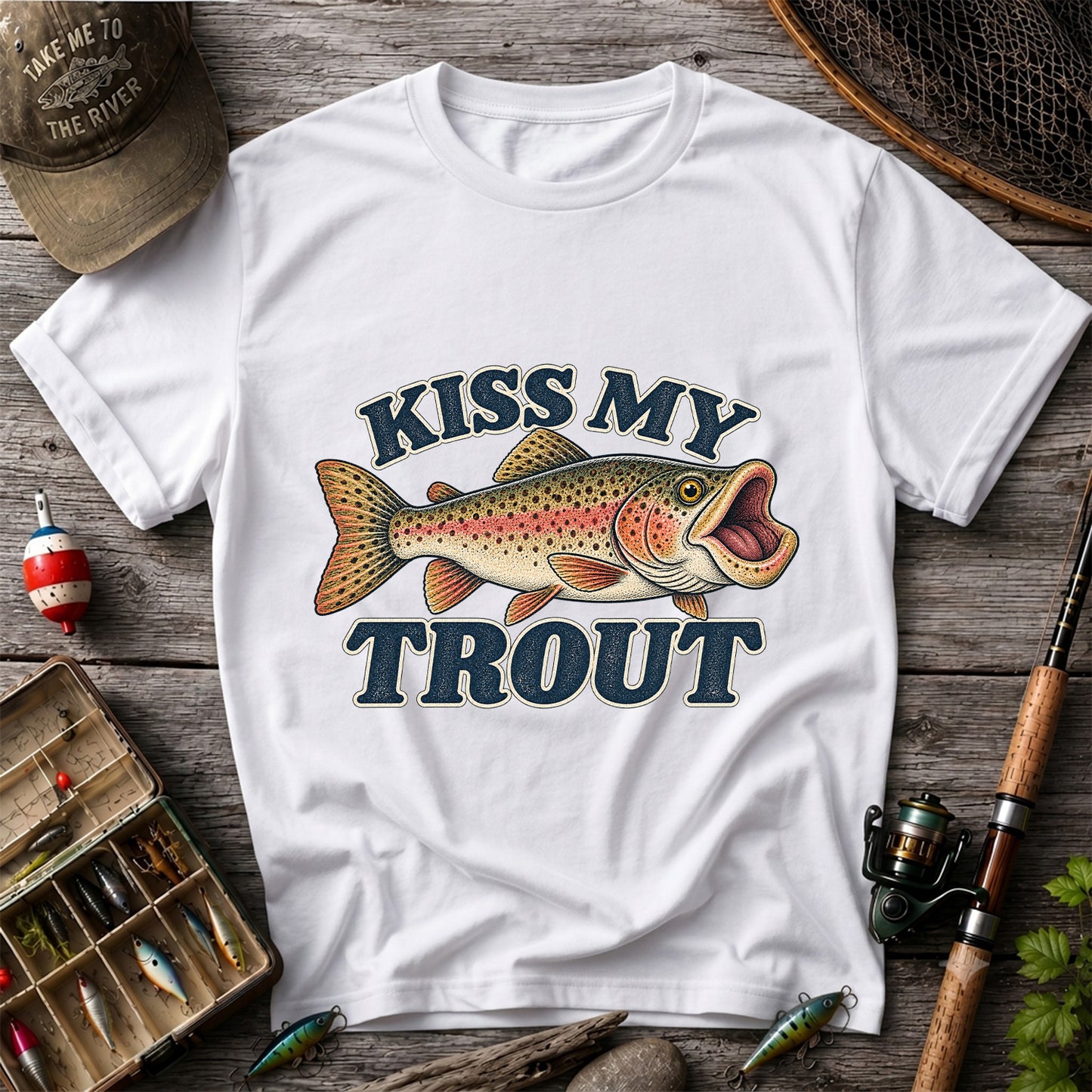 Kiss My Trout Funny Trout Fishing T-Shirt