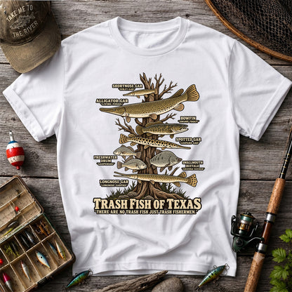 Trash Fish of Texas Gar and Freshwater Fish Graphic T-Shirt