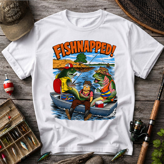 Fishnapped Funny Fish Kidnapping Angler Fishing T-Shirt