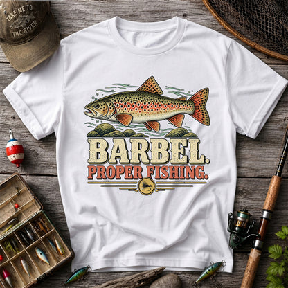 Barbel Proper Fishing Brown Trout Graphic T-Shirt