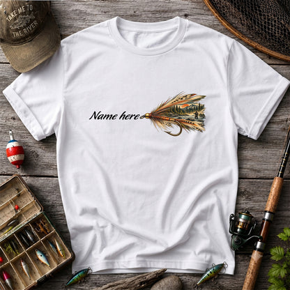 Personalized Fly Fishing Lure Name Graphic T-Shirt