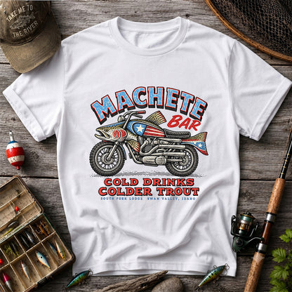 Machete Bar Cold Drinks Colder Trout Fishing T-Shirt