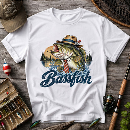Cowboy Hat Bass Fishing Graphic T-Shirt