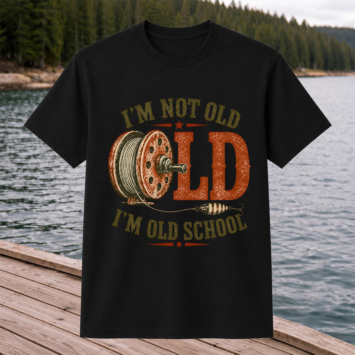 I’m Not Old I’m Old School Fishing Graphic T-Shirt