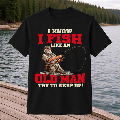 Vintage Angler Fly Fishing Graphic T-Shirt
