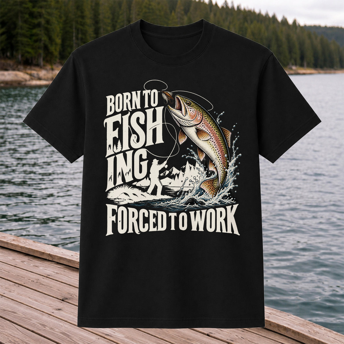Born to Fish Trout Fishing Graphic T-Shirt