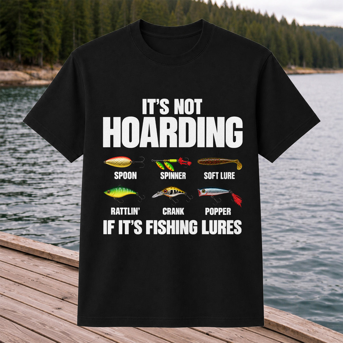 Fishing Lures and Tackle Humor Graphic T-Shirt