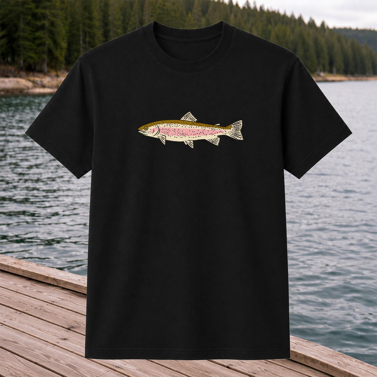 Rainbow Trout Freshwater Fishing Graphic T-Shirt