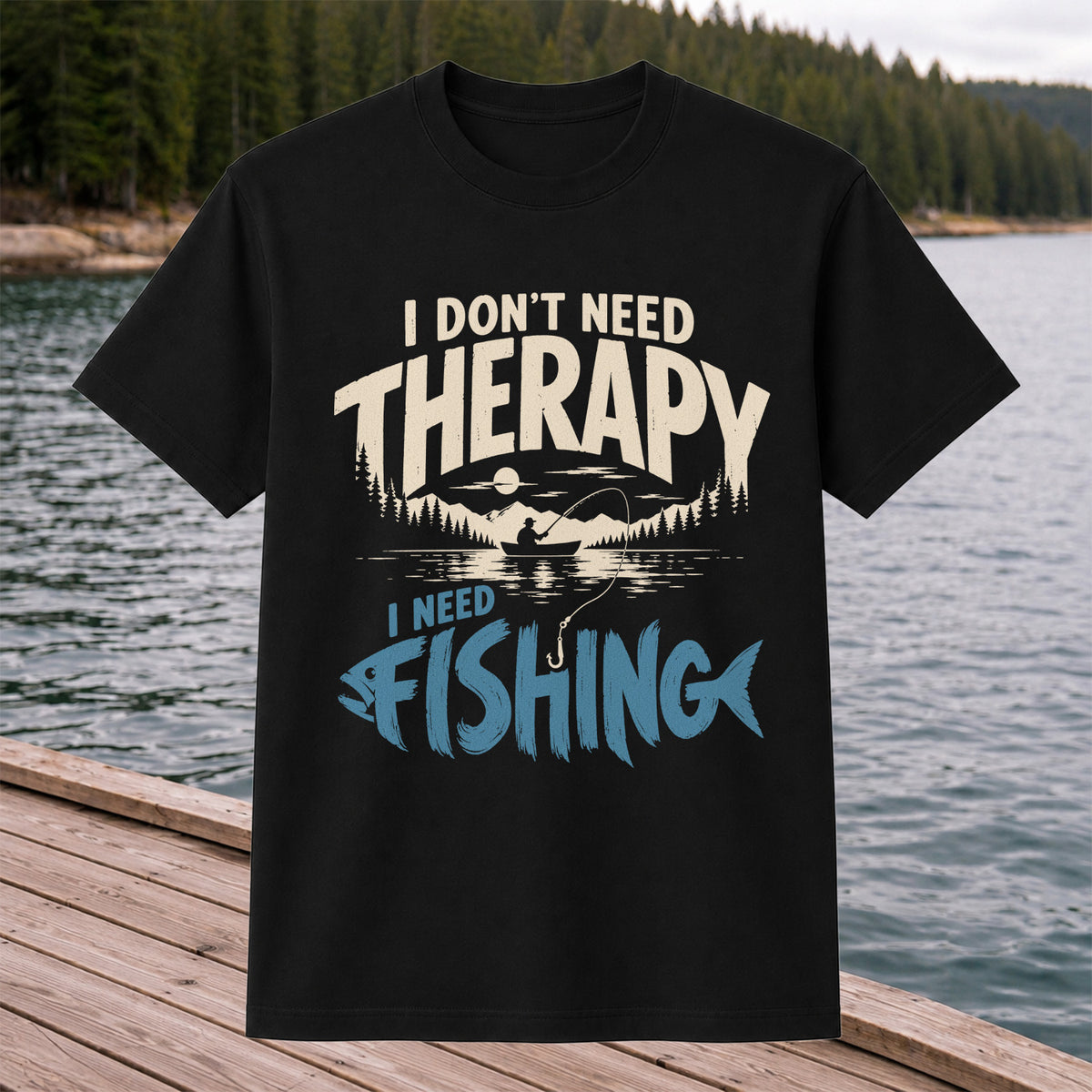 I Don’t Need Therapy I Need Fishing Graphic T-Shirt