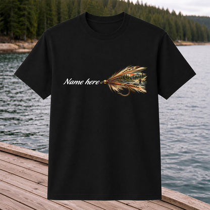 Personalized Fly Fishing Lure Name Graphic T-Shirt