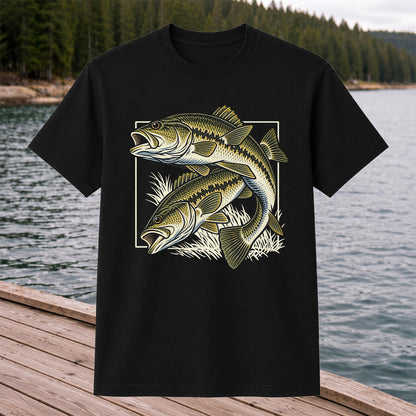 Vintage Bass Fishing Graphic T-Shirt