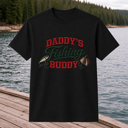 Daddy's Fishing Buddy Funny Fishing Graphic T-Shirt