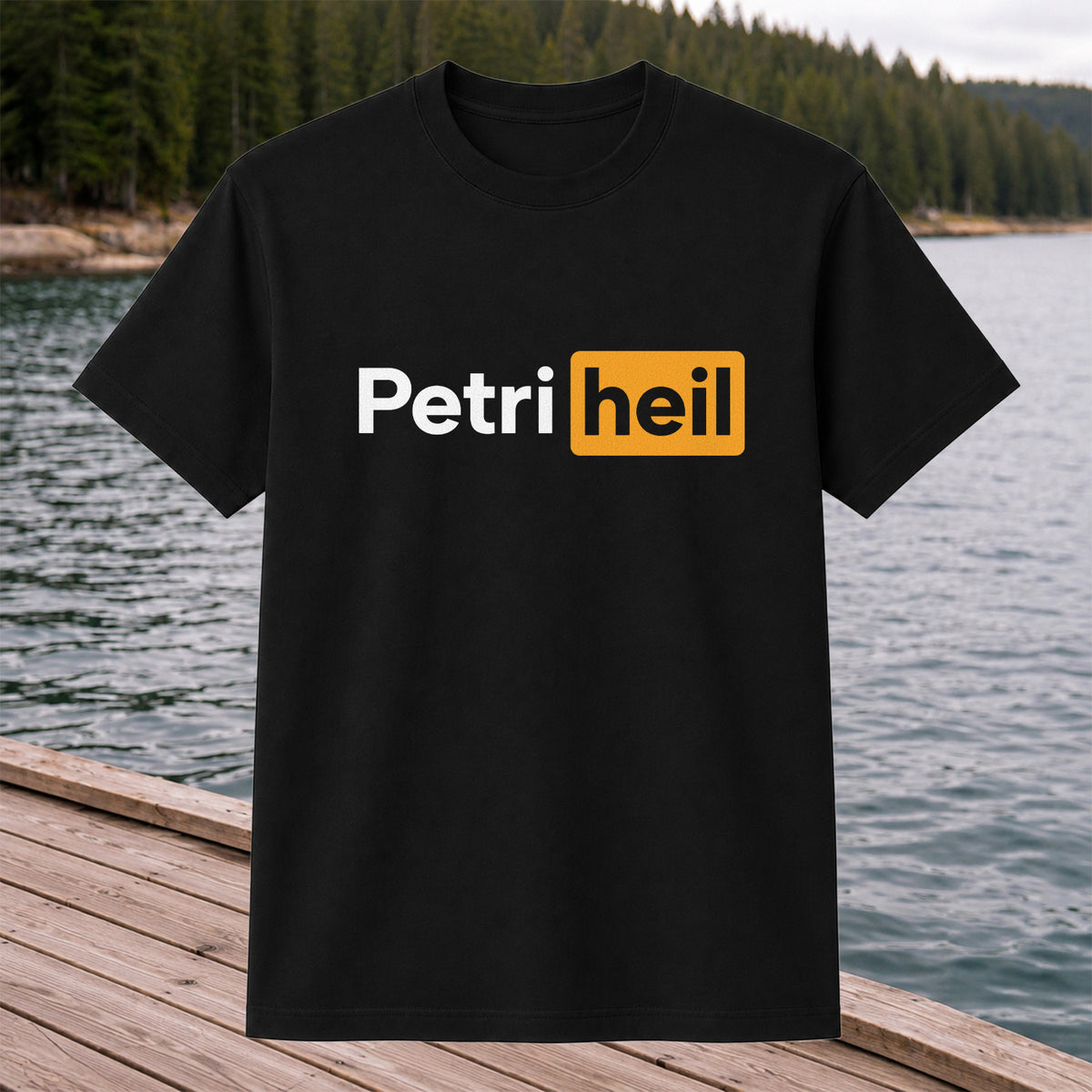 Petri Heil Fishing Logo Graphic T-Shirt