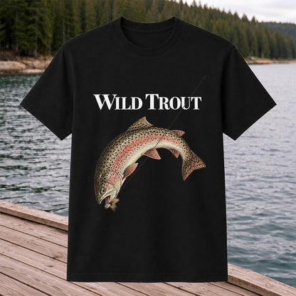 Wild Trout Rainbow Trout Fishing Graphic T-Shirt