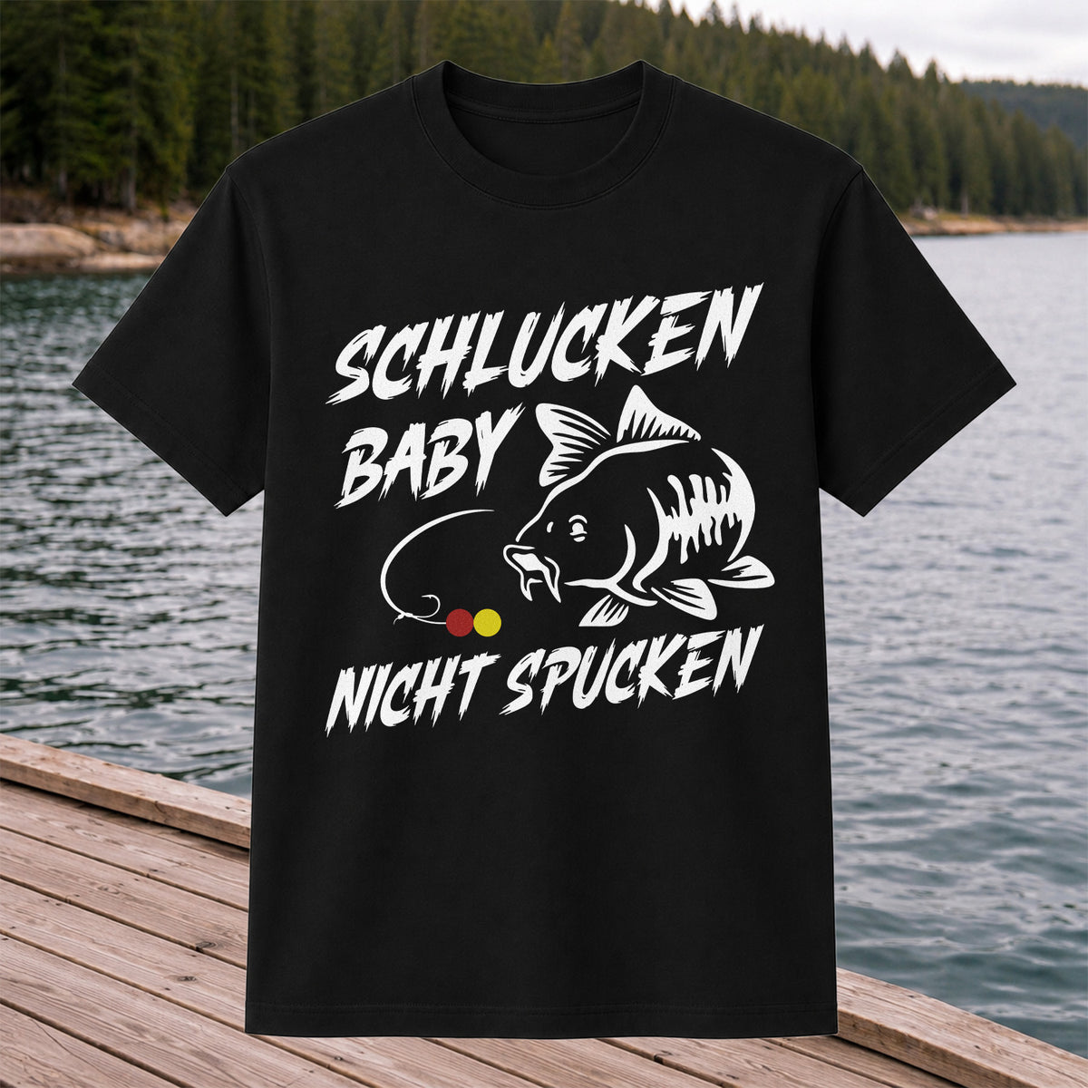 Schlucken Baby Nicht Spucken Funny Bass Fishing T-Shirt