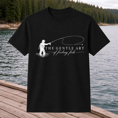 The Gentle Art of Fooling Fish Vintage Fishing Graphic T-Shirt
