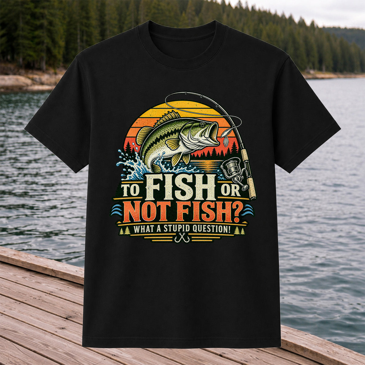 To Fish or Not Fish What a Stupid Question Bass Fishing T-Shirt