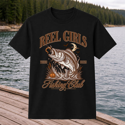 Reel Girls Weekend Hookers Halloween Bass Fishing T-Shirt
