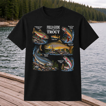 Field Guide to Trout Fishing Species Graphic T-Shirt