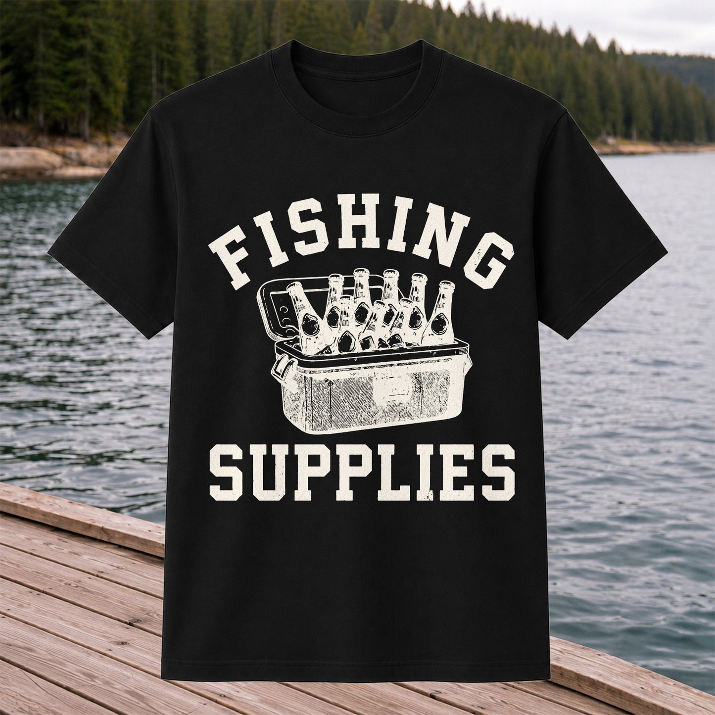 Fishing Supplies T-Shirt Funny Fishing Gift for Fisherman