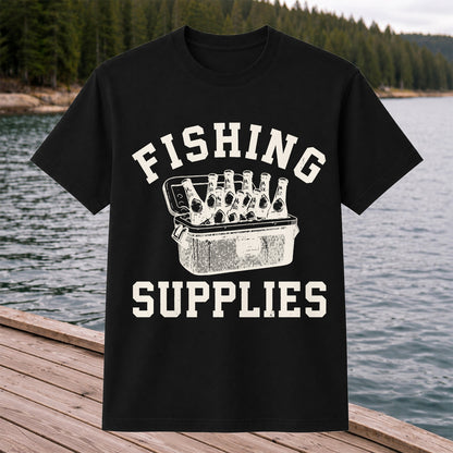 Fishing Supplies T-Shirt Funny Fishing Gift for Fisherman