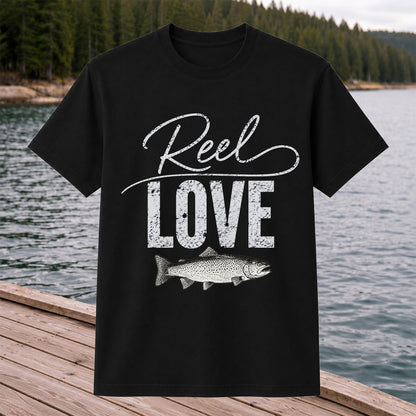 Reel Love Vintage Trout Fishing Graphic T-Shirt