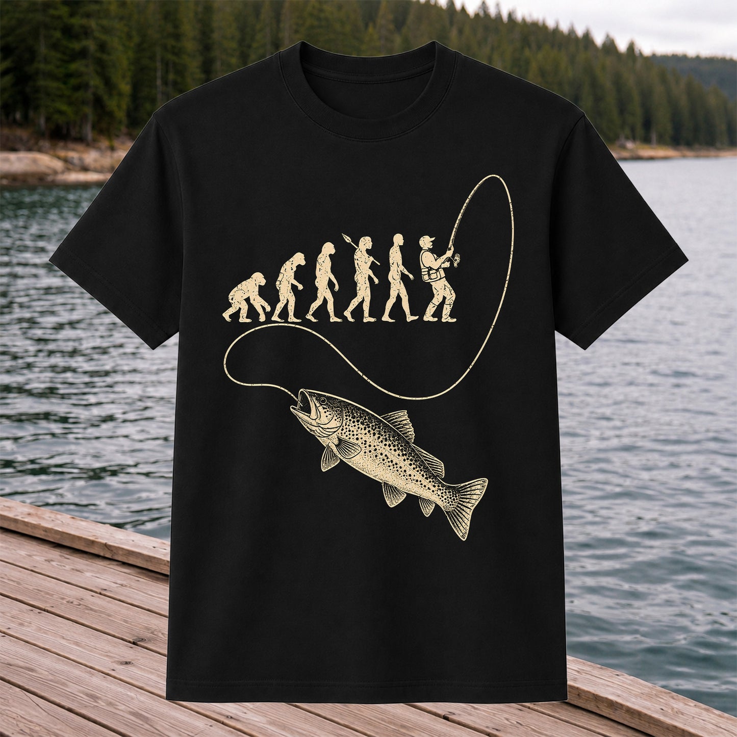 Angler Evolution Bass Fishing Graphic T-Shirt