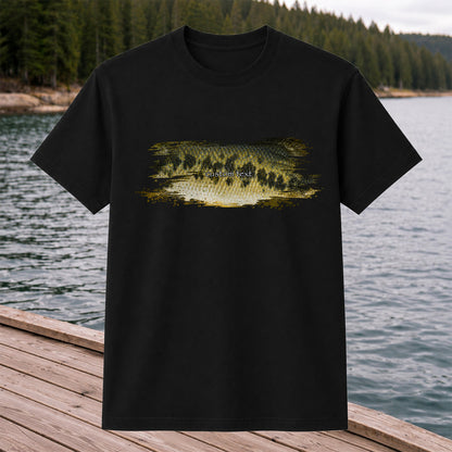 Custom Text Bass Fishing Graphic T-Shirt
