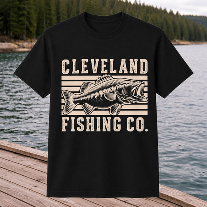 Cleveland Fishing Co Bass Fishing Graphic T-Shirt