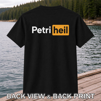 Petri Heil Fishing Logo Graphic T-Shirt | Back Print