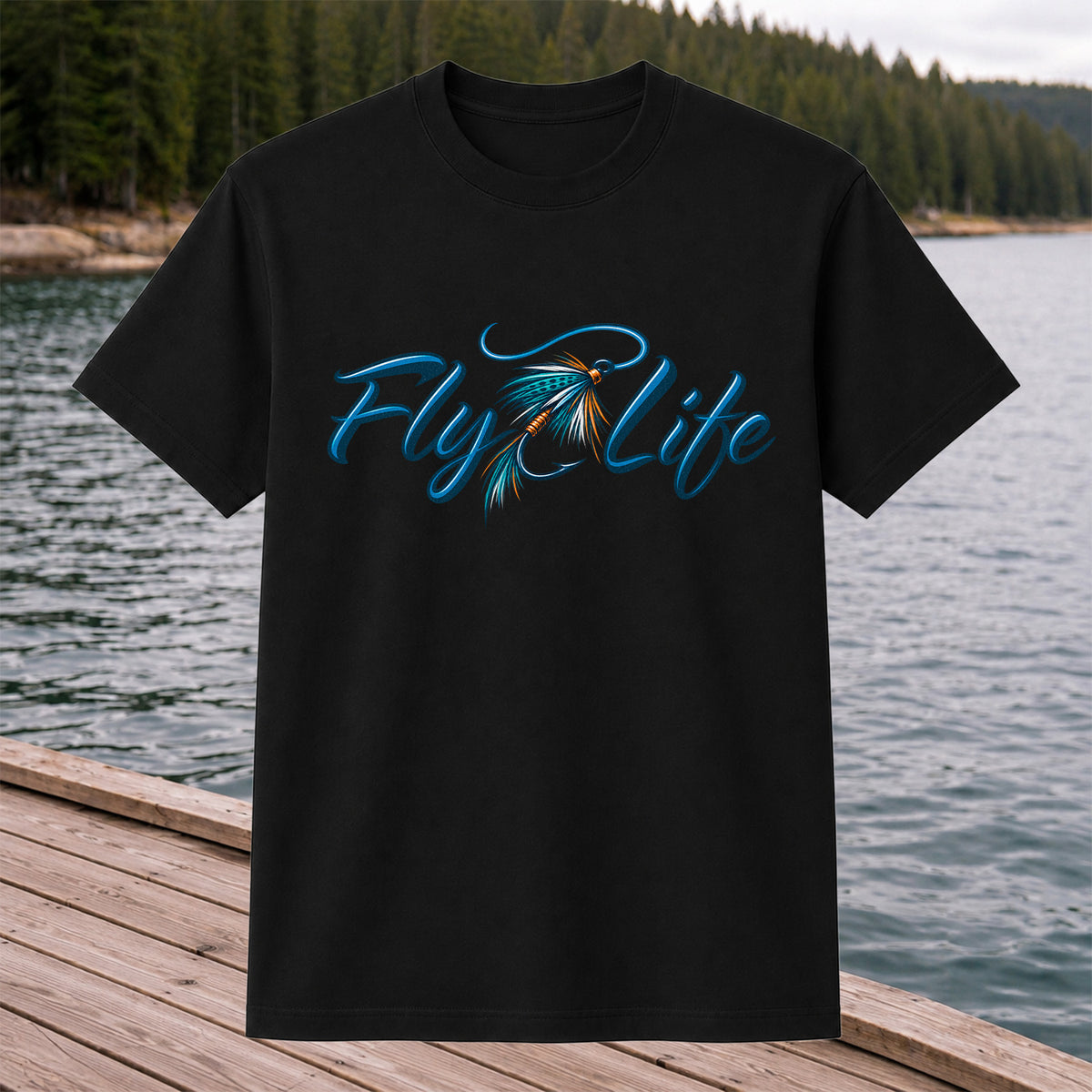 Fly Life Fishing Lure Graphic T-Shirt