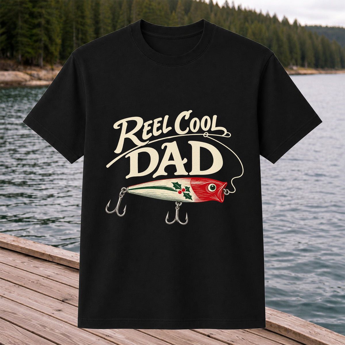 Reel Cool Dad Fishing Lure Graphic T-Shirt